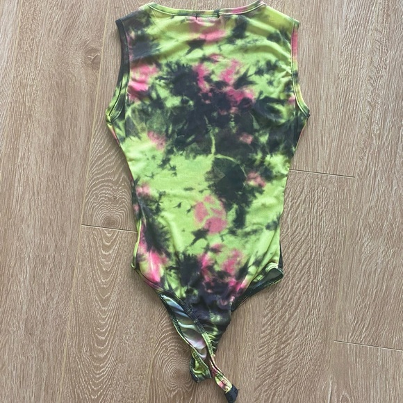 Neon Tie Dye Mesh Bodysuit - Picture 3 of 3